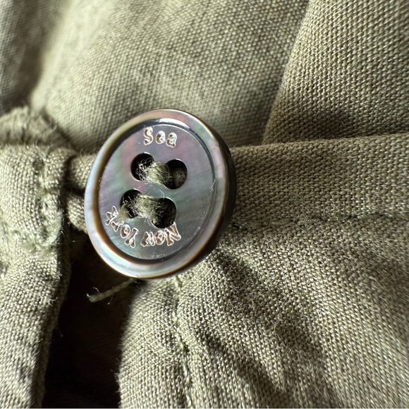 SEA NEW YORK Floral Eyelet Cotton Poplin Long‎ Puff Sleeve Ruffle Hem Dress XS - Picture 9 of 10